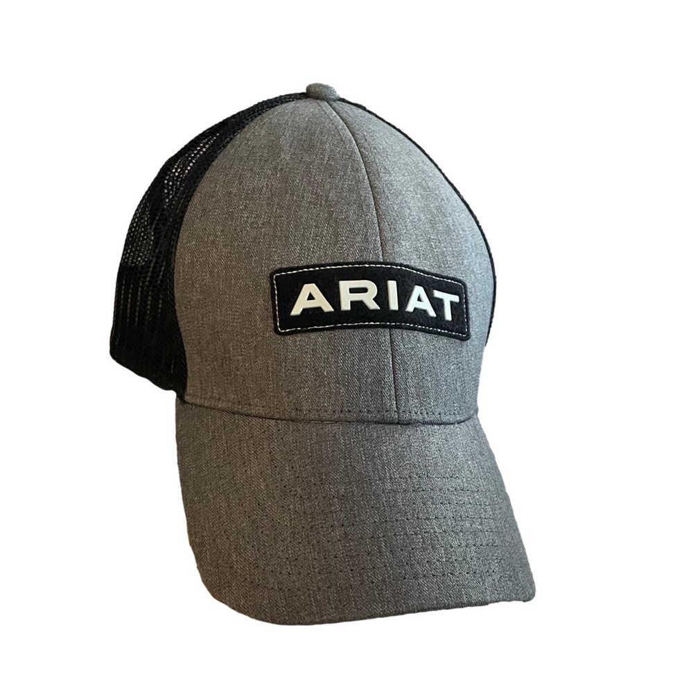 Ariat Patch Gray Trucker Hat Adjustable - image 2